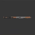 Futuristic Assault Rifle With Modern Tactical Design Orange Black Color And Scope Attachment