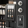 Professional Commercial Coffee Machine With Digital Display Coffee Bean Storage And Control Panel 3d model