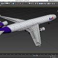 FedEx Commercial Passenger Airliner With White Fuselage Purple Tail And Logo