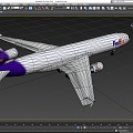 Aircraft Cargo Express Aircraft FedEx Transport Aircraft Civil Aircraft Low Face Number Low Model Simple Model Game Sub-era Film and Television Super Realism 3d model