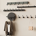 Metal Clothes Hook Hook Wall Hanging Coat Rack Hanger Clothes Bag 3d model