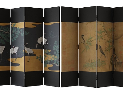 new chinese style screen 3d model