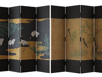 new chinese style screen 3d model