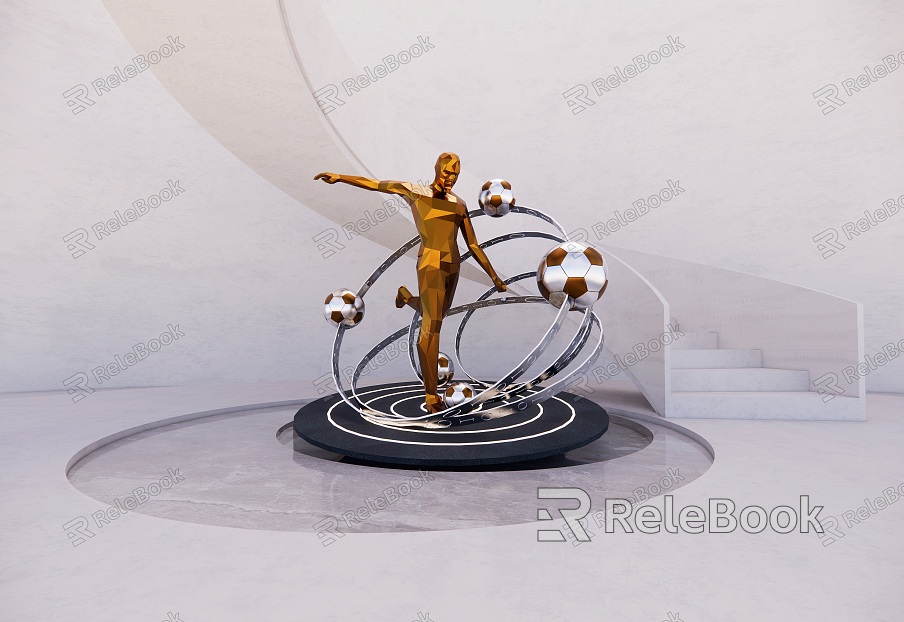 Modern Sculpture Football Theme Sculpture model