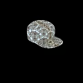 Stylish Floral Pattern Cap With White And Brown Design For Fashionable Look