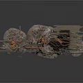 Unique Handcrafted Tank Model Assembled With Scrap Metal Artistic Structure Design