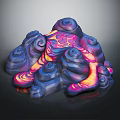 Colorful Spiral Terrain with Vibrant Purple Pink Orange Swirling Patterns and Artistic Texture