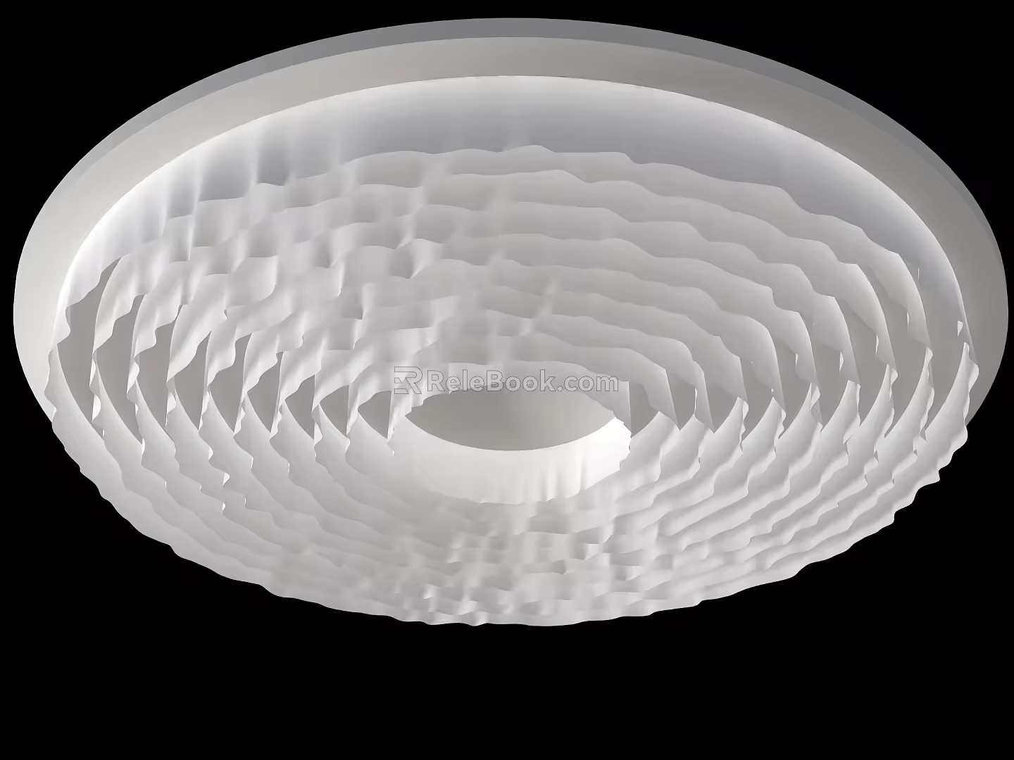 French Textured Paper Ceiling Corrugated Circular Ceiling Special-Shaped Ceiling Circular Grille Ceiling Circular Wave Ceiling 3d model