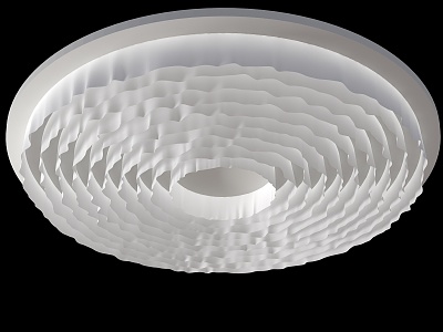 French Textured Paper Ceiling Corrugated Circular Ceiling Special-Shaped Ceiling Circular Grille Ceiling Circular Wave Ceiling 3d model