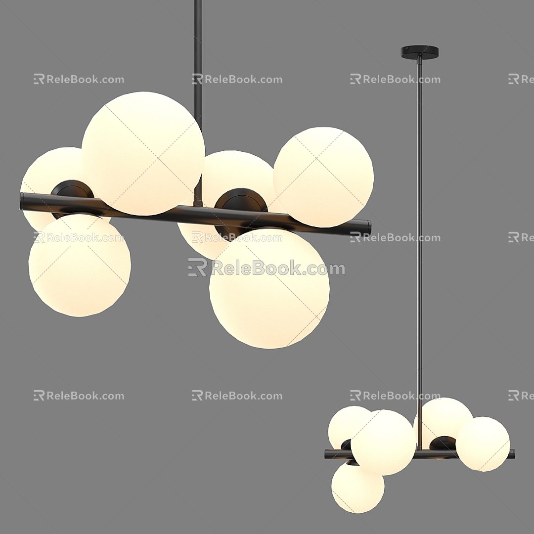 Nordic Simple Chandelier 3d model