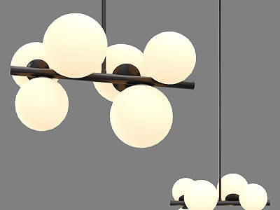 Nordic Simple Chandelier 3d model