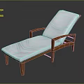 Wooden Frame Lounge Chair With White Cushion And Simple Design