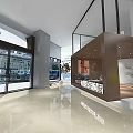 Birds Eye View Interior Layout With Modern Design And Functional Living Dining Zones