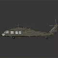 Modern Military Helicopter 3D Rendered Model with Metallic Reflective Surface and Extended Rotor Blades