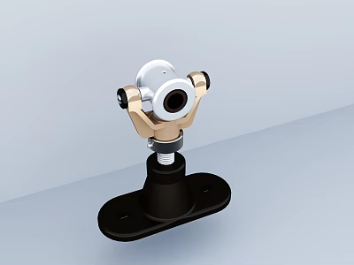 Heavy Duty Universal Adjustable Metal Mounting Bracket With Black Base And Ball Joint Screw Fixing 3d model