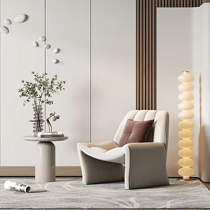 Modern single sofa 3d model