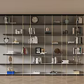Modern bookshelf ornaments 3d model