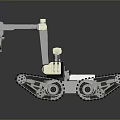 Tracked Robotic Vehicle With Mechanical Arm And Camera For Industrial Operations 3d model