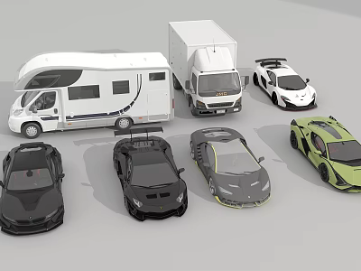 Modern cars 3d model