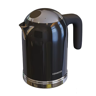 Kenwood Black And Silver Electric Kettle With Modern Stainless Steel Design 3d model