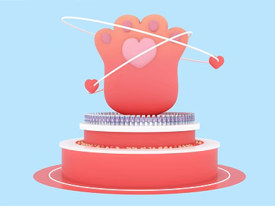 Modern beauty Chen four claws 3d model