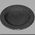 Elegant Silver Household Plate With Intricate Floral Patterns On Decorative Rim
