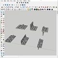 Metal Hinges With Screw Holes In Different Types And Angles Design