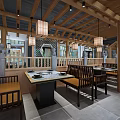 New Chinese Hot Pot Shop 3d model