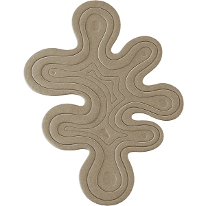 Suede fabric shaped carpet 3d model