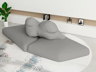 Modern Multiplayer Sofa Creative Leisure Sofa 3d model