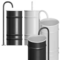 Modern Cylindrical Washbasins With Black And White Sleek Design For Bathroom Interior