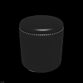 Black Leather Bar Stool With Round Top And Rivet Detail Modern Design
