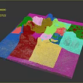 Natural Stone Circle Design With Wooden Square Platform Base And Rough Stones