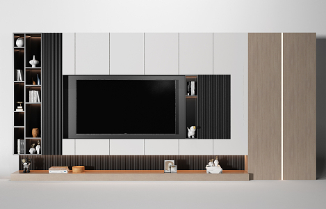 Modern TV Background Cabinet 3d model