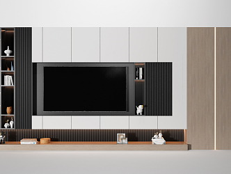 Modern TV Background Cabinet 3d model