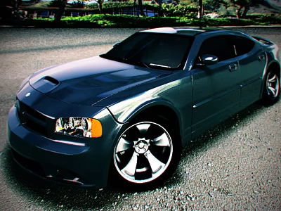 Stylish Dark Gray Muscle Car With Sporty Exterior Design And Shiny Alloy Wheels 3d model