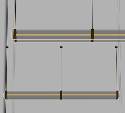 Modern Contemporary Chandelier with Metal Frame and Wooden Accents for Living Room Decor 3d model