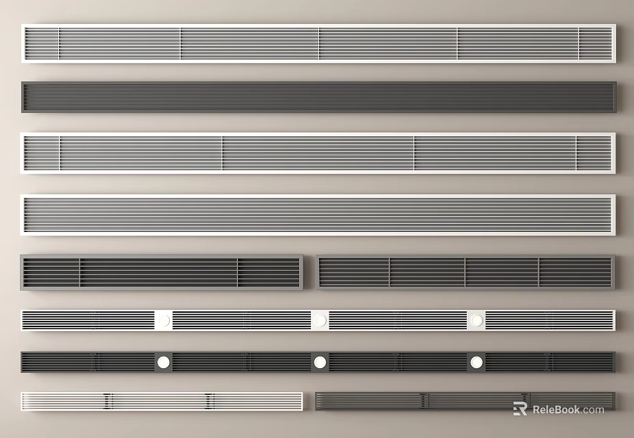 Variety Of Air Conditioner Vent Designs For Home 3d model 