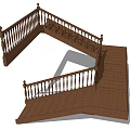 Elegant Traditional Wooden Staircase Interior Design With Handrail Balustrade And Steps