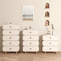 Bucket cabinet bedside table five-layer bucket cabinet 3d model
