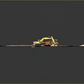 Forklift Site Mud Digging Earth Tractor Excavator Large Excavator 3d model