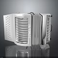 Classic Morino Accordion In Silver Metallic Finish With Folded Bellows And Side Buttons