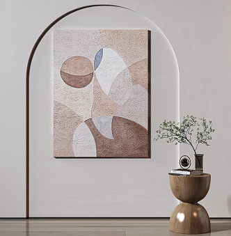 Nordic abstract painting decorative painting 3d model