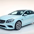 Light Blue Mercedes Benz Hatchback Car With Modern Design And Alloy Wheels