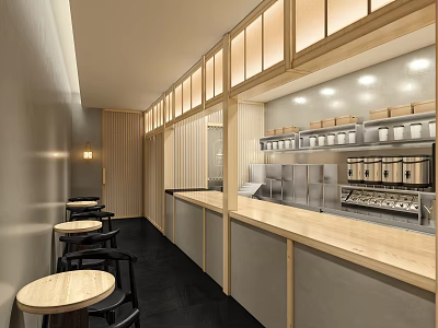Japanese Milk Tea Shop 3d model