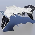 TIE Fighter Military Weapon Model With Detailed Cockpit And Wing Structure