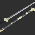 Chinese Sword Ancient Sabre Sword Ancient Sword PBR Material Next Generation Cultural Relics Antique Sword Weapon Cold Weapon Chinese Style Weapon 3d model