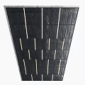 Black Pipes With White Linear Light Stripes In Modern Architectural Design 3d model
