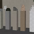 New Chinese Sculpture Ornaments Combination 3d model