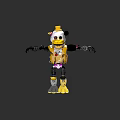 Cartoon Style Panda Doll With Yellow Hat White Face Black Ears And Decorative Details